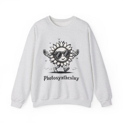 Photosyntheslay - Playful Cartoon Sunflower with Sunglasses Sweatshirt
