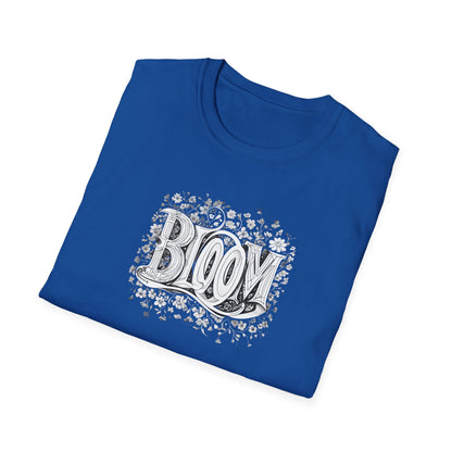 Vintage Bloom T-Shirt - Typography Monochrome Design
