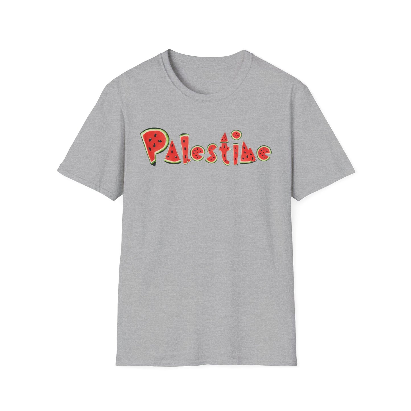 Palestine - Watermelon Pattern Typography T-Shirt
