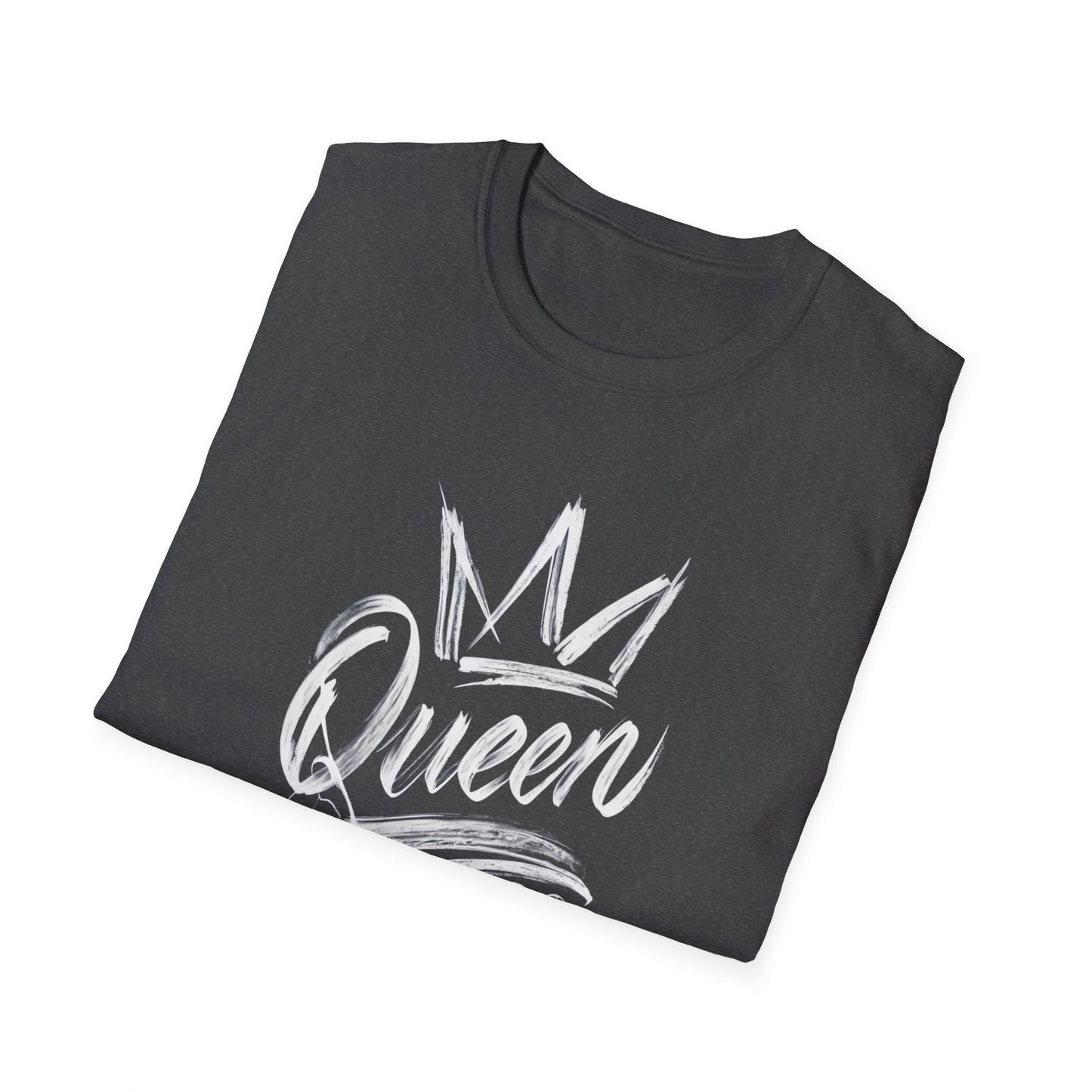 Queen T-Shirt – Chalkboard Art Crown Floral Design