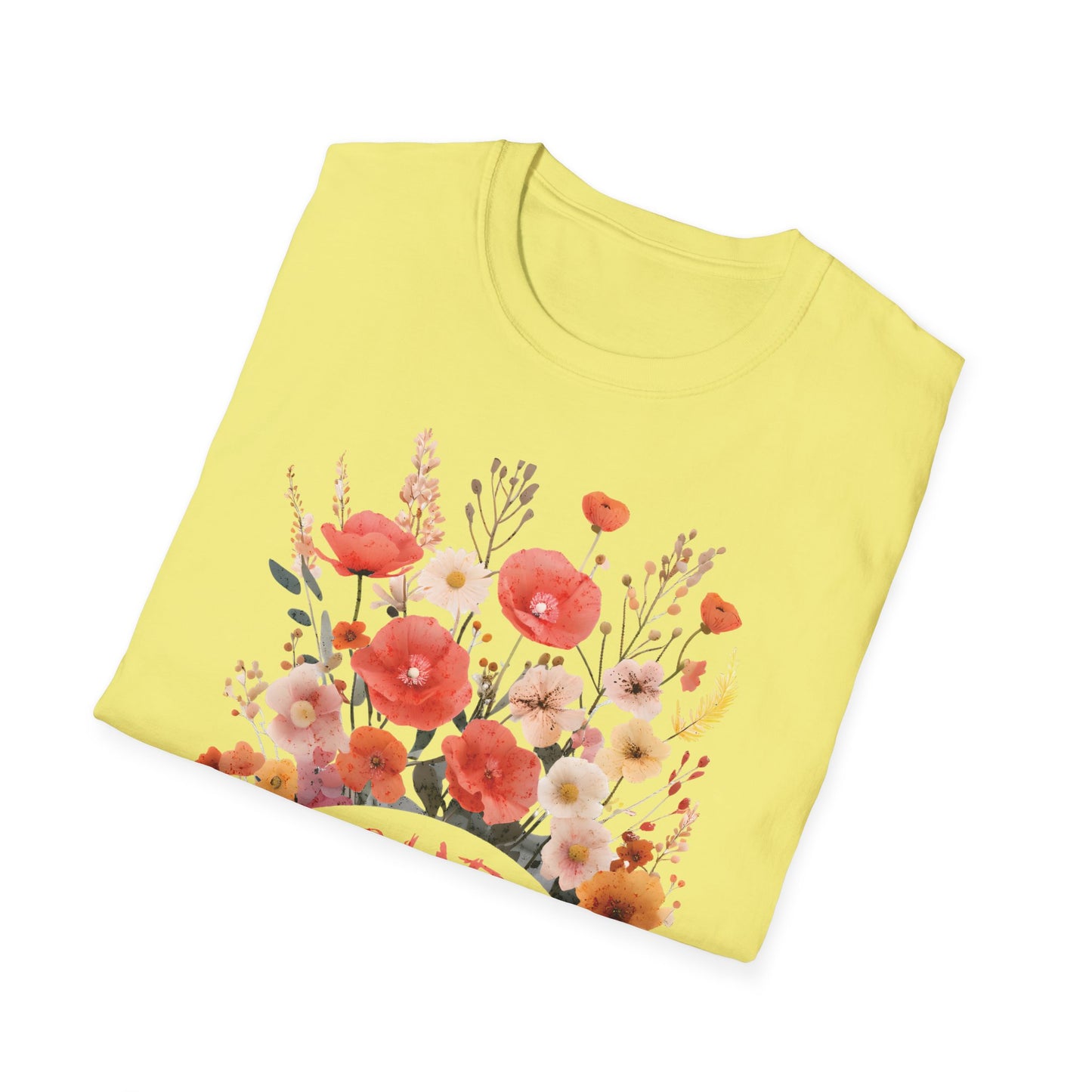 Flourish In Your Way - Watercolor Vintage Circular Floral Bouquet T-Shirt