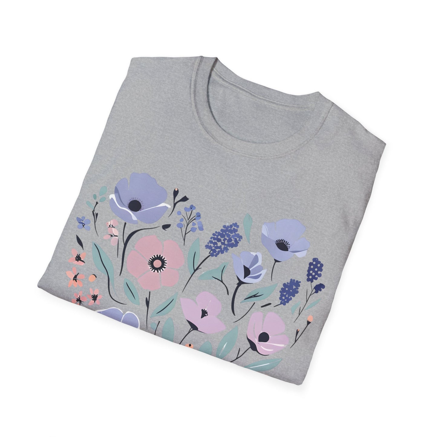 Heart Shaped Floral Arrangement T-Shirt -  Pastel Tones Design