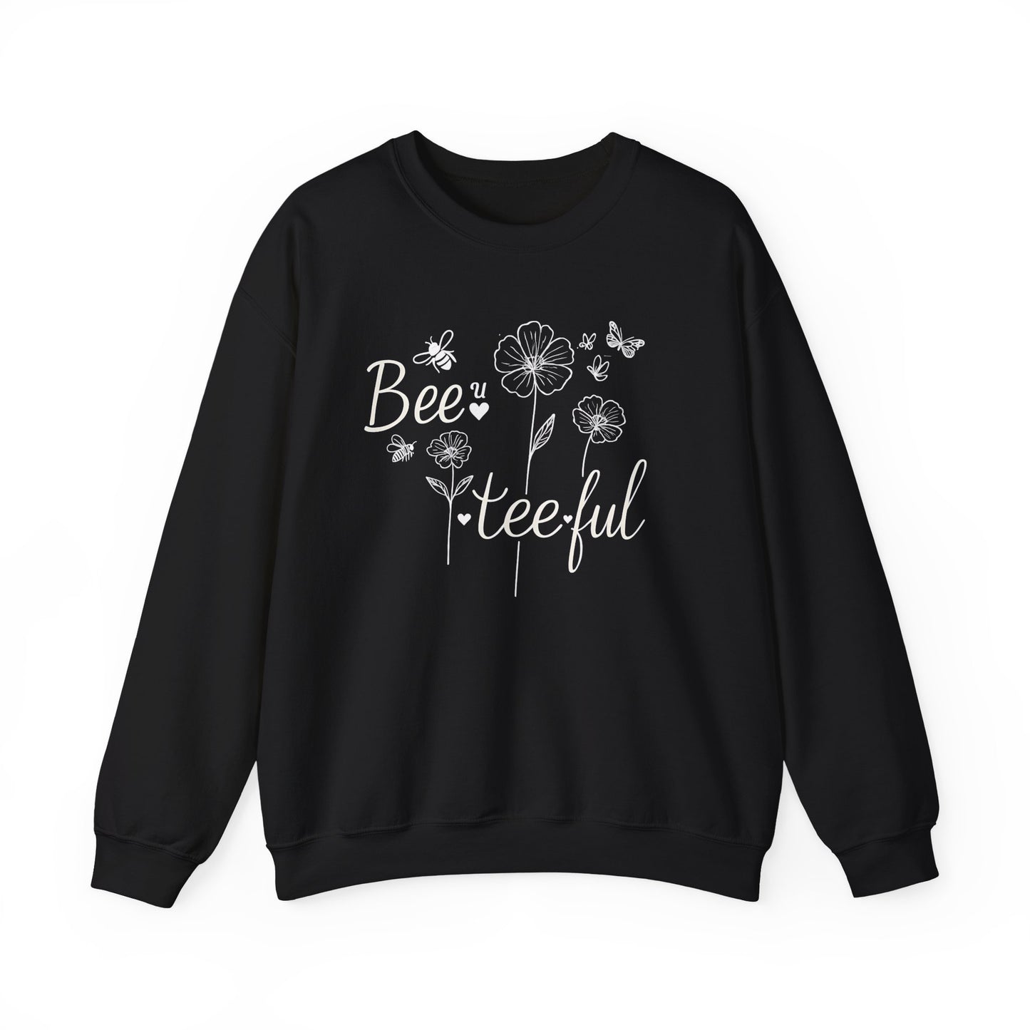 Beautiful – Whimsical Flowers, Bees & Butterflies Playful Sweatshirt