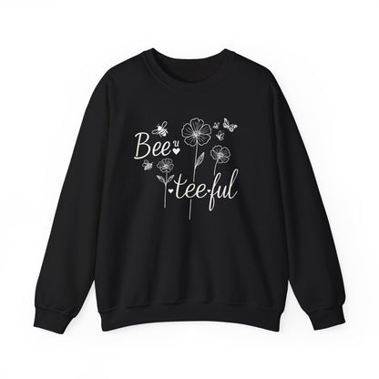 Beautiful – Whimsical Flowers, Bees & Butterflies Playful Sweatshirt