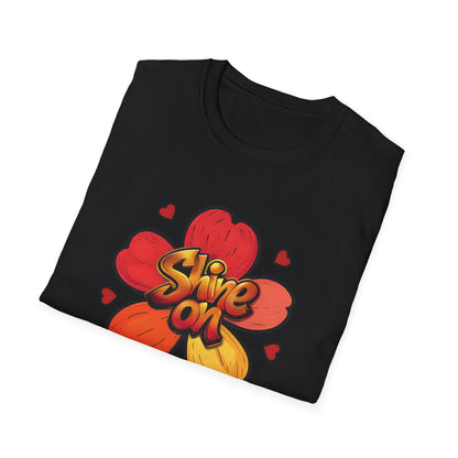Shine on T-Shirt – Graffiti Typography Floral Design