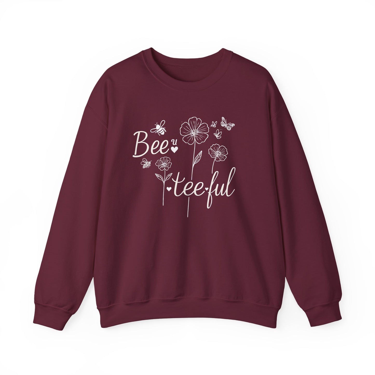 Beautiful – Whimsical Flowers, Bees & Butterflies Playful Sweatshirt