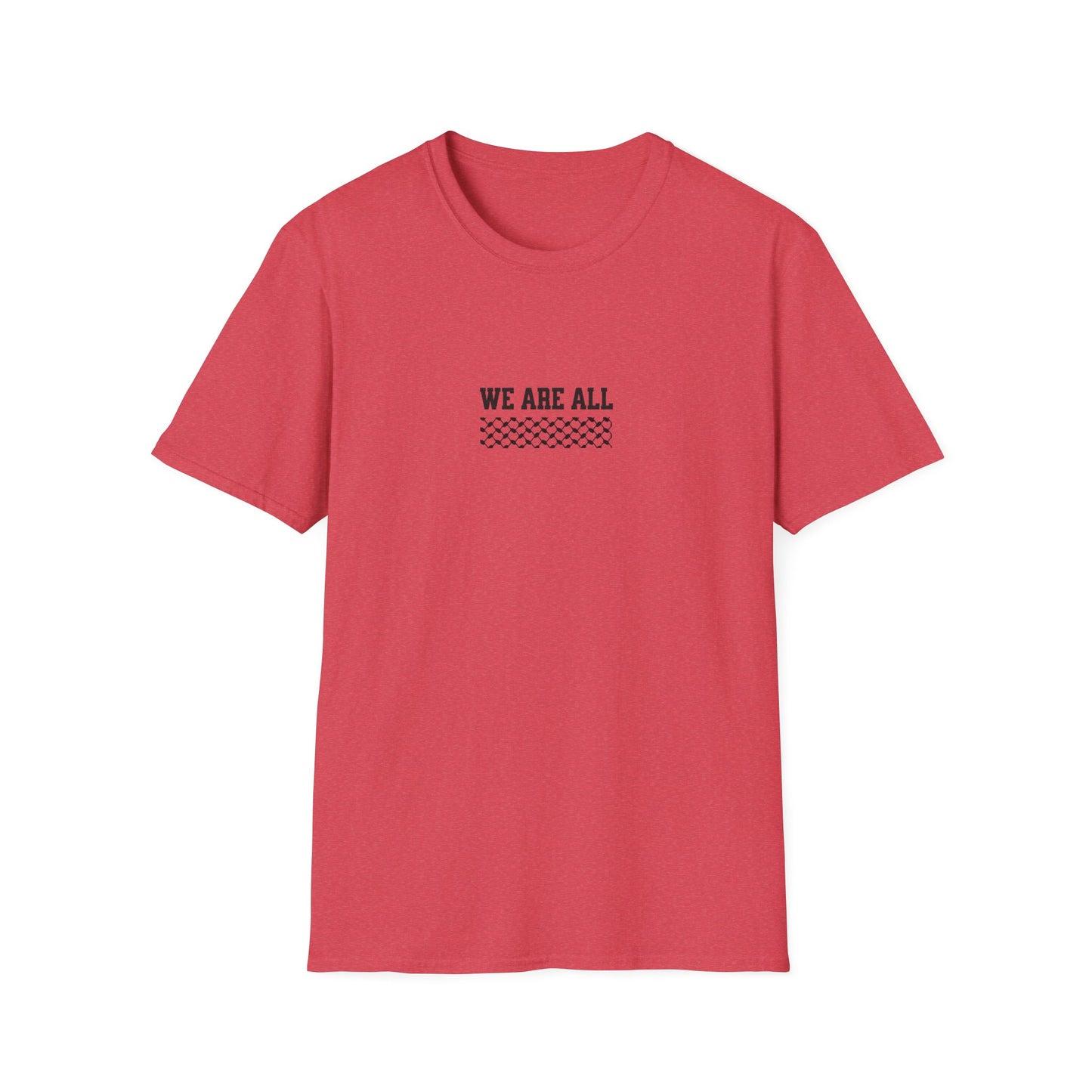 We Are All Palestinians - Front And Back Design Man's Face T-Shirt