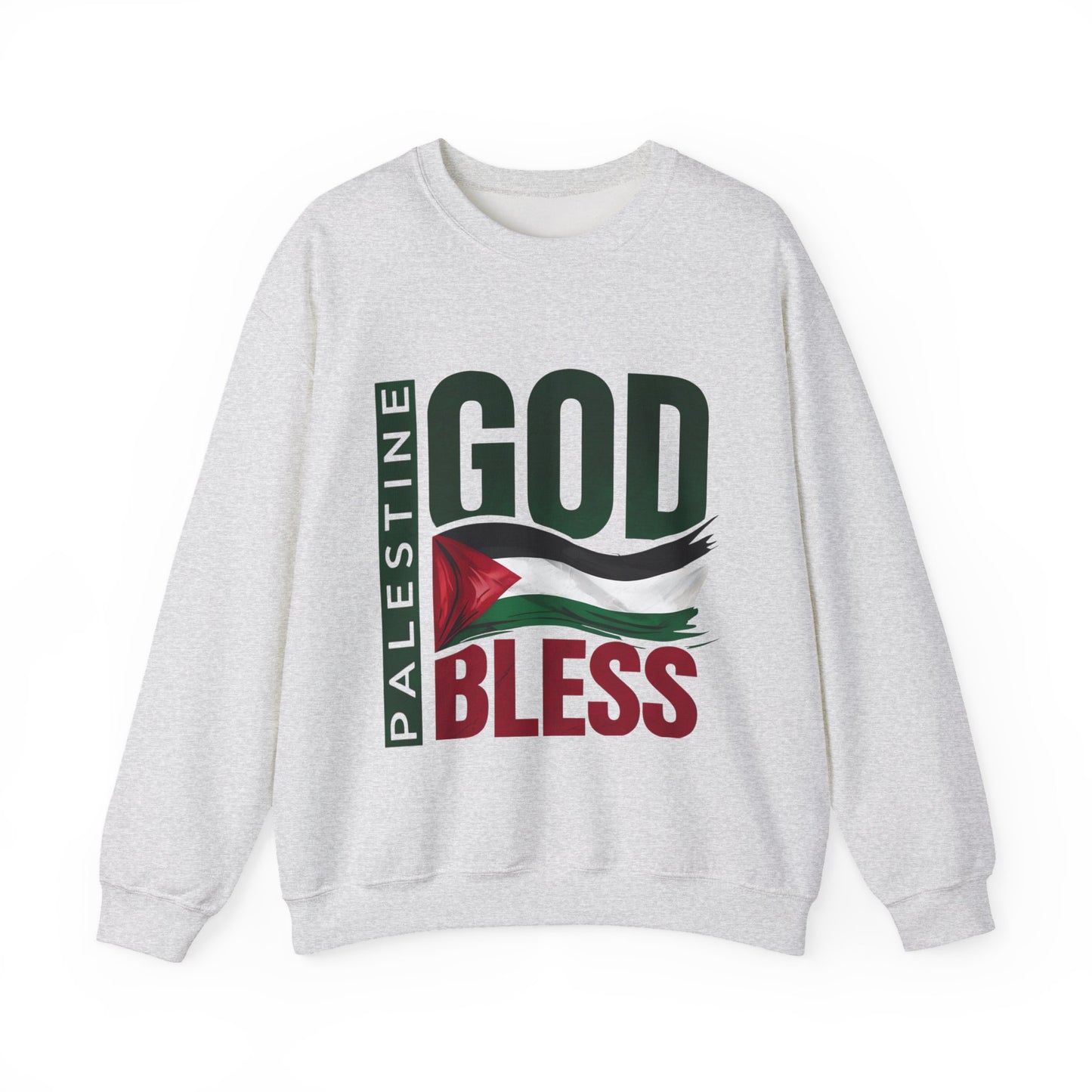 God Bless Palestine - Palestinian Distressed Flag