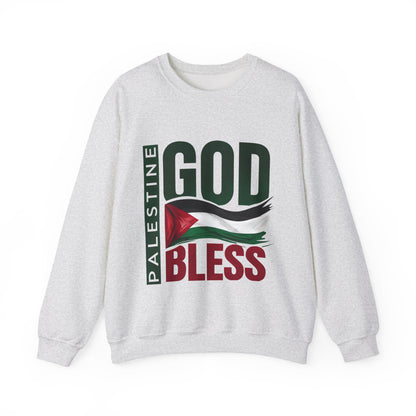 God Bless Palestine - Palestinian Distressed Flag