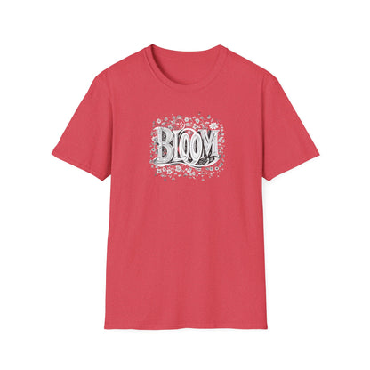 Vintage Bloom T-Shirt - Typography Monochrome Design