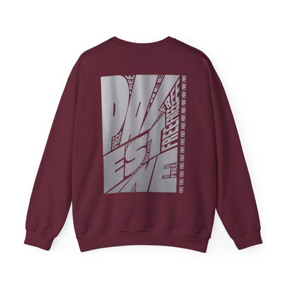 Free Free Free Palestine - Monochrome Metallic-like Style Typography  Front and Back Design Sweatshirt