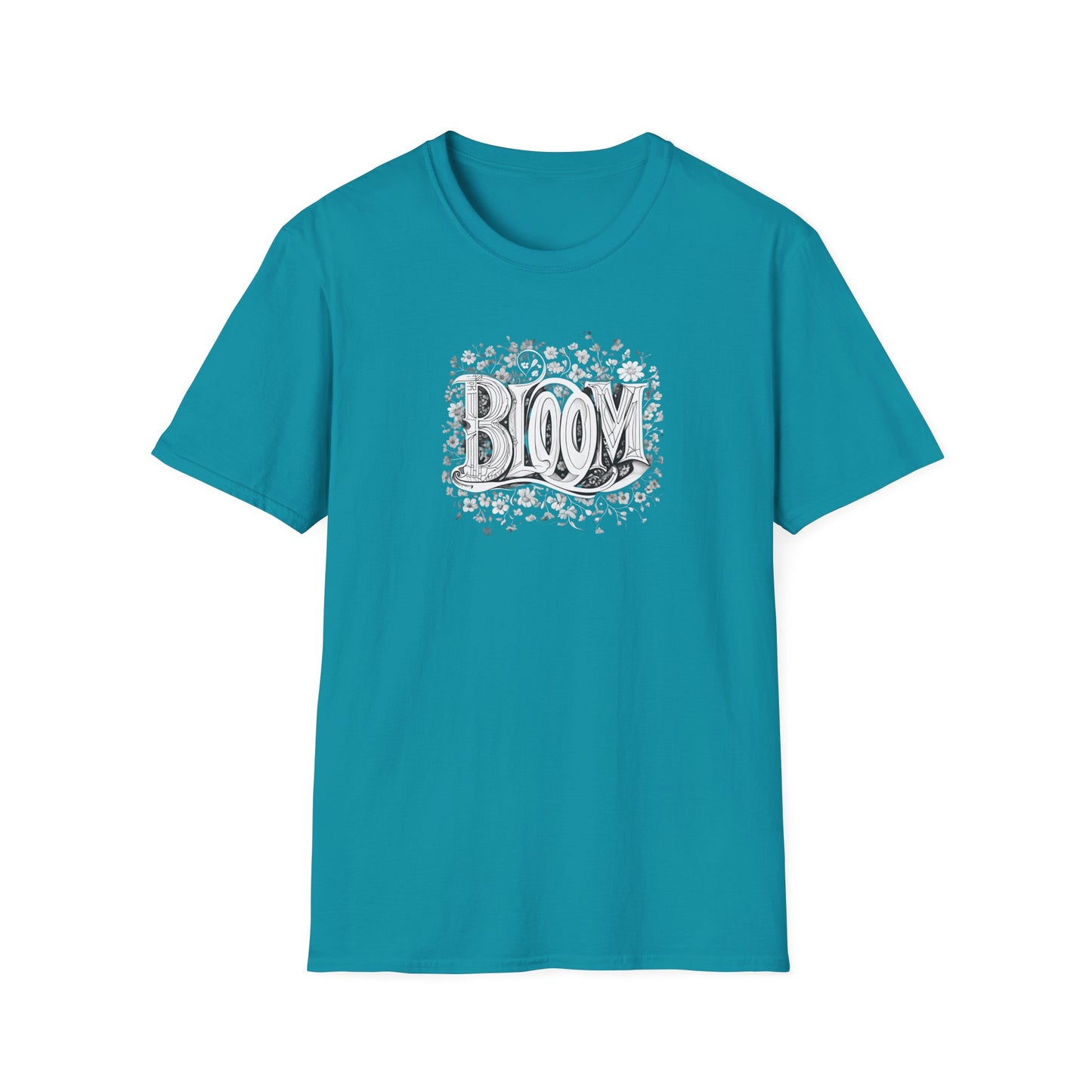 Vintage Bloom T-Shirt - Typography Monochrome Design