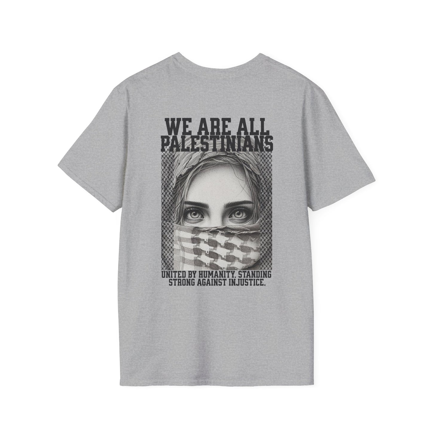 We Are All Palestinians - Front And Back Design Women's Face T-Shirt