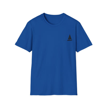 And The Journey Continues -  Minimalist Silhouette Sailboat T-Shirt