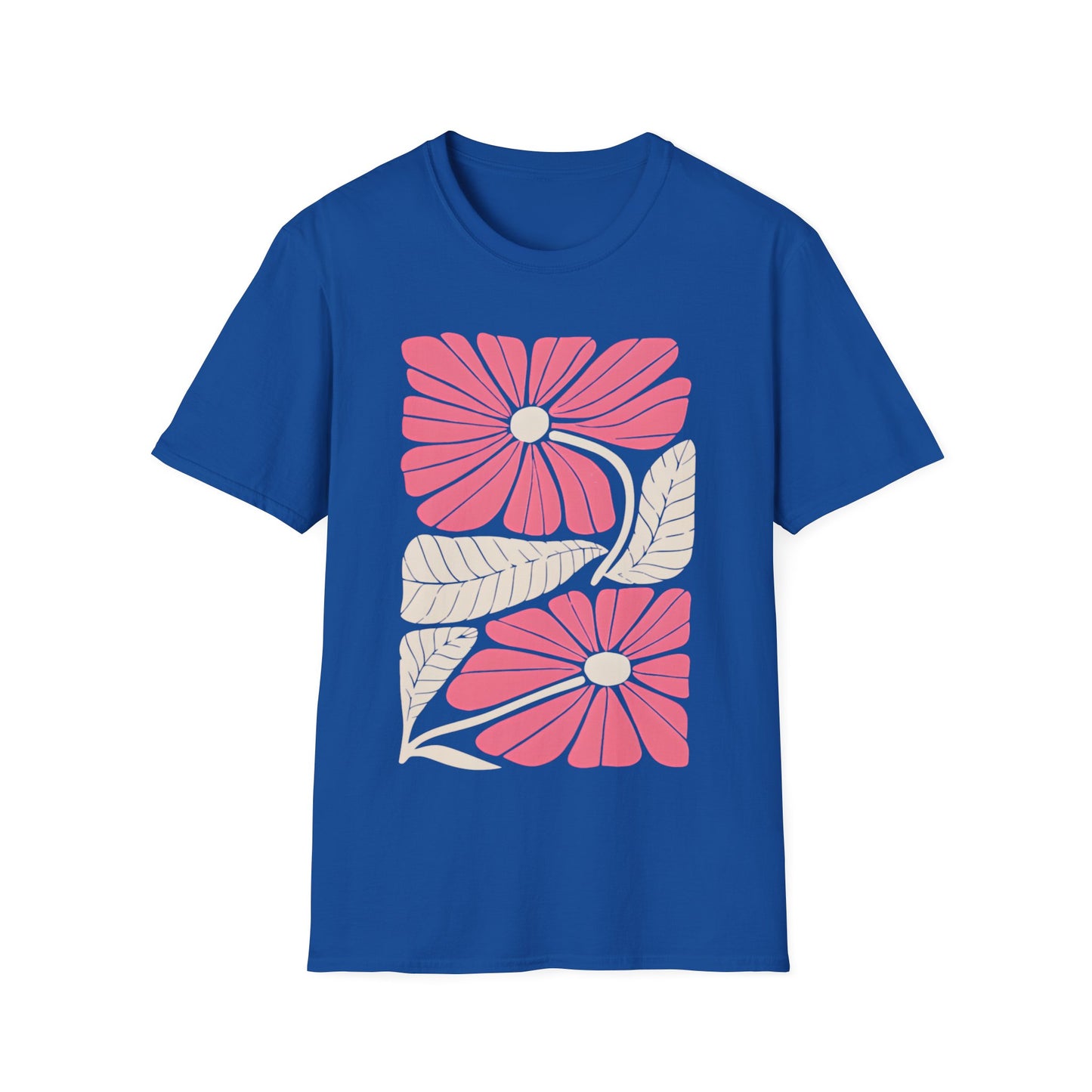 Vibrant Boho Flowers Minimalistic T-Shirt
