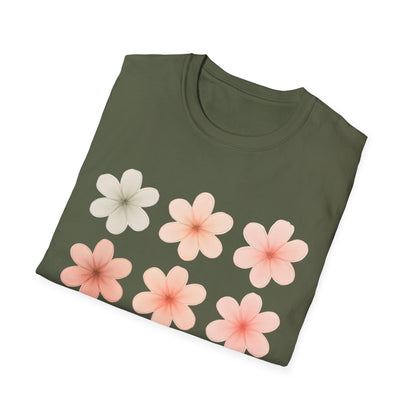 Soft Pastel Flowers Grid T-Shirt