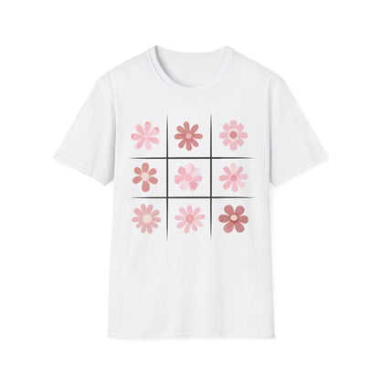 Watercolor Soft Colors Flowers Grid T-Shirt