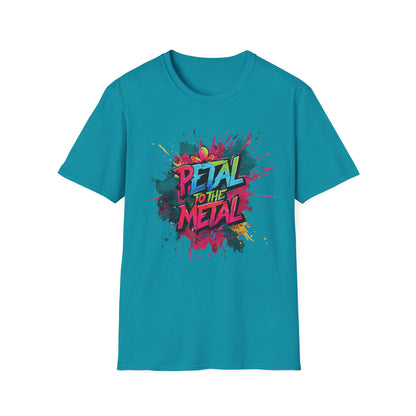 Petal To The Metal  – Playful Vibrant Graffiti Typography T-Shirt
