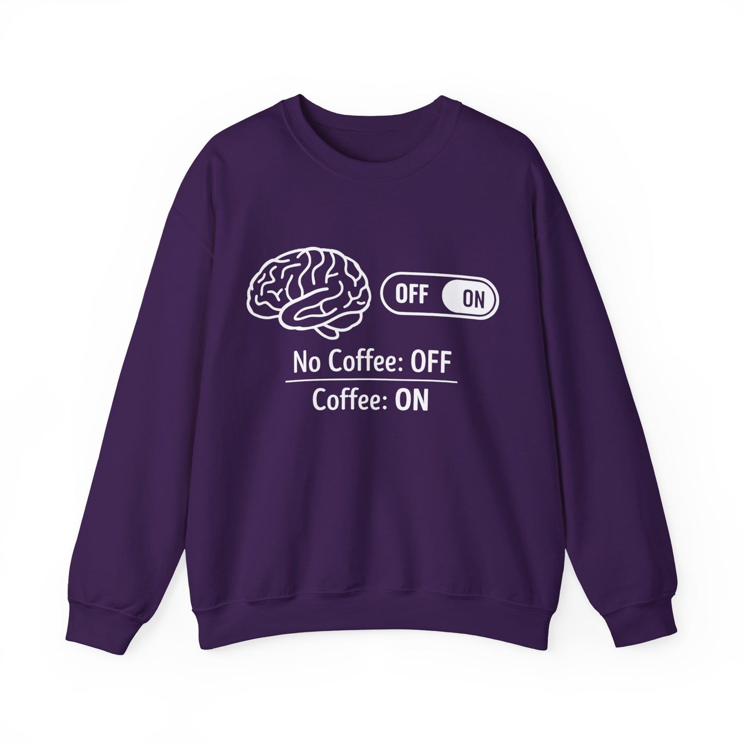 My brain Is On With Coffee- Playful Coffee Sketch Sweatshirt
