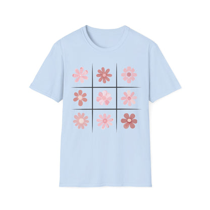 Watercolor Soft Colors Flowers Grid T-Shirt