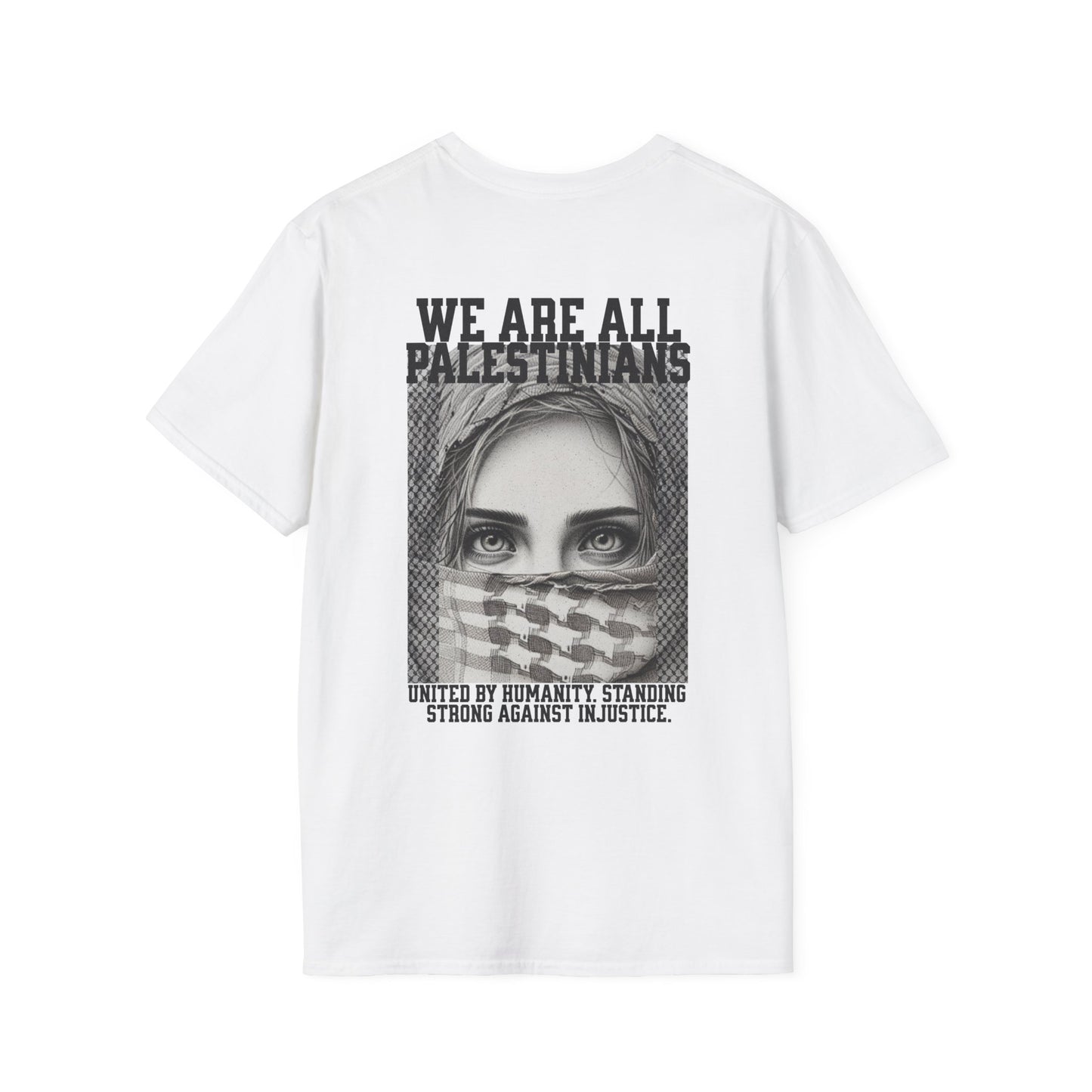 We Are All Palestinians - Front And Back Design Women's Face T-Shirt