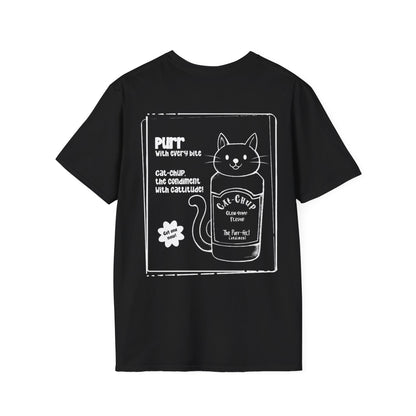 Cat-Chup T-Shirt - Cat-Shaped Catchup bottle Advertisement Design
