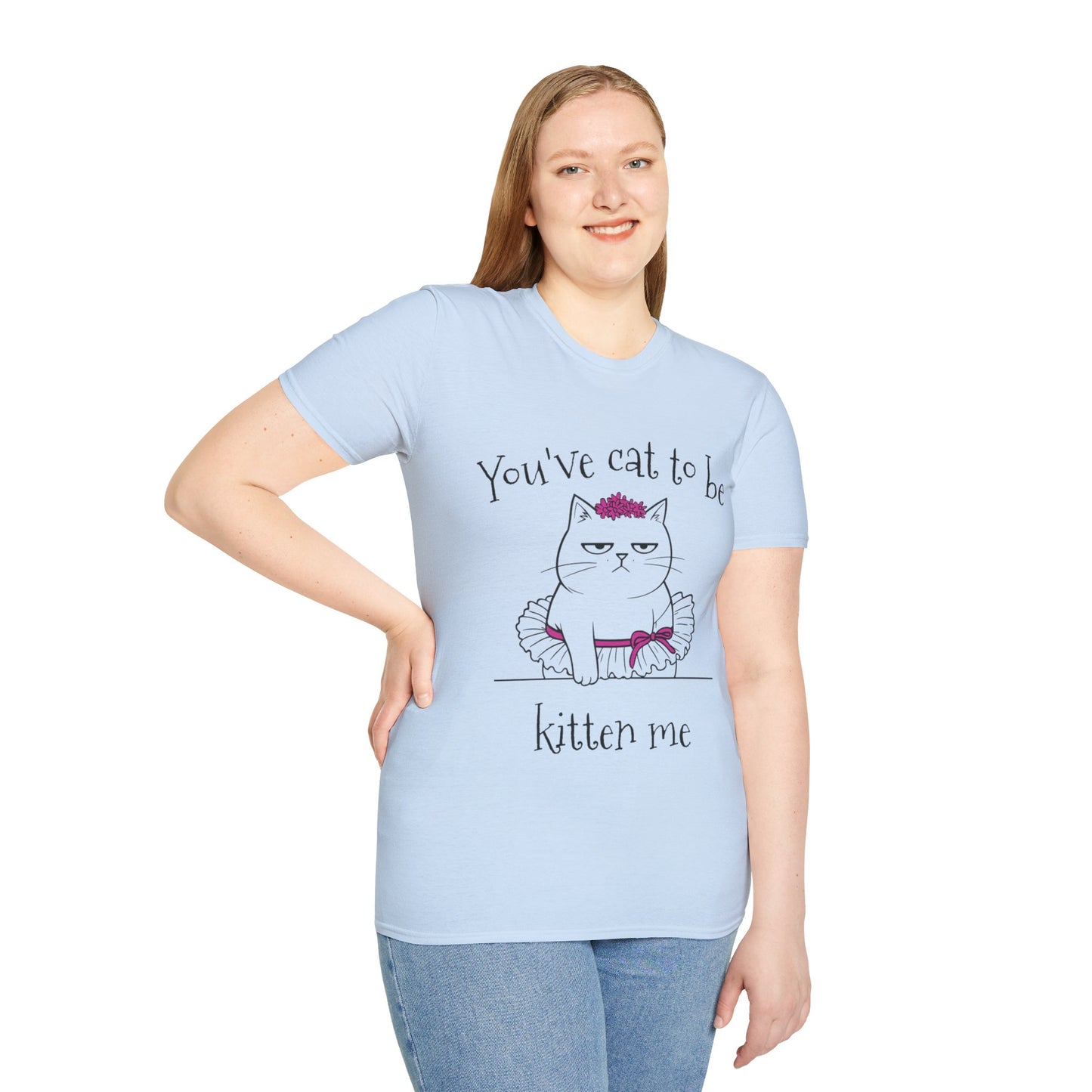 You've got to be kidding me T-Shirt -  Annoyed Cartoon Cat Boy in a Tutu Design