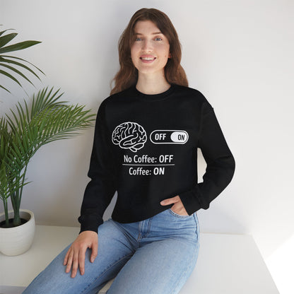 My brain Is On With Coffee- Playful Coffee Sketch Sweatshirt