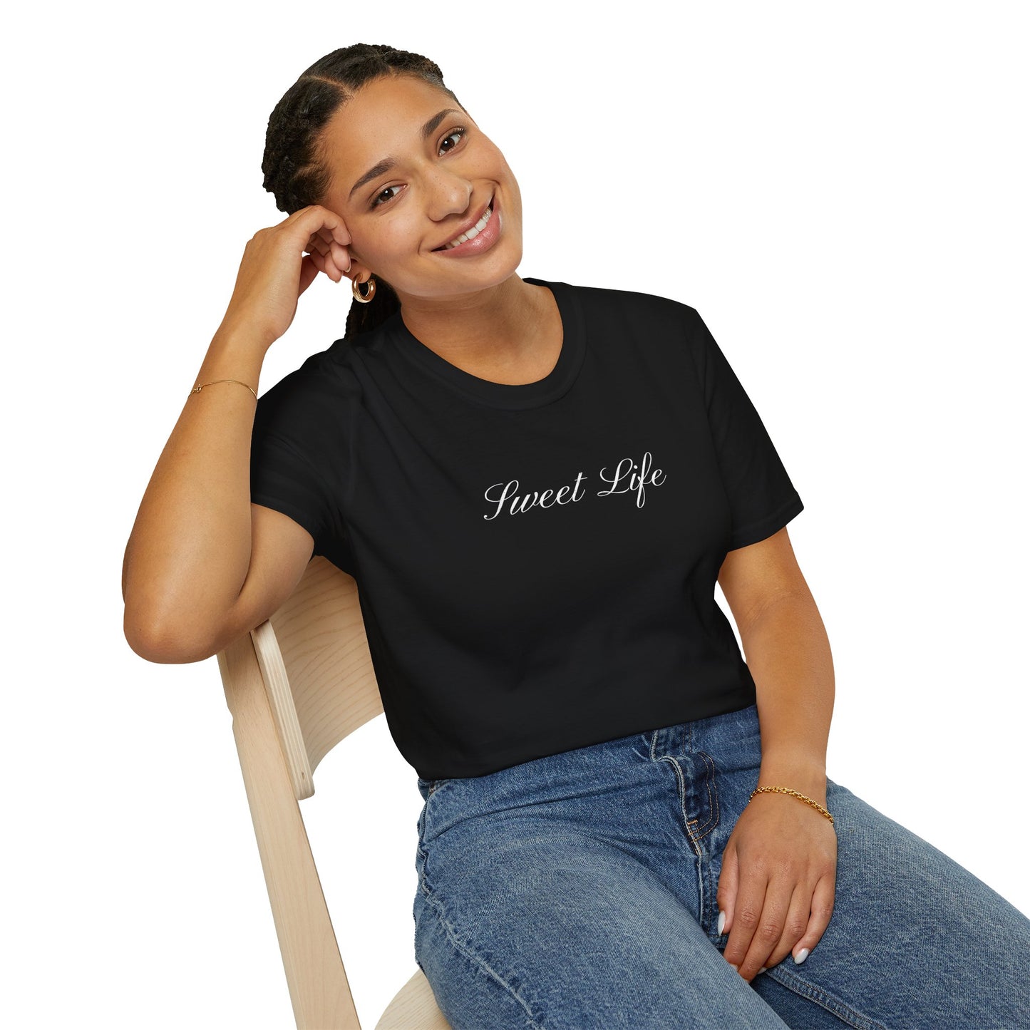 My Recipe of A Sweet Life - Monochrome Cupcake Front and Back Design T-Shirt