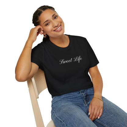 My Recipe of A Sweet Life - Monochrome Cupcake Front and Back Design T-Shirt