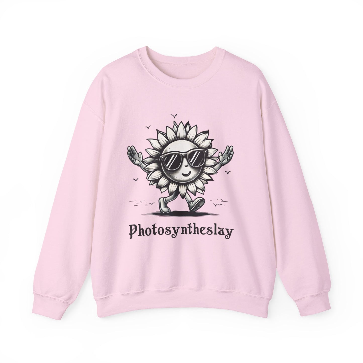 Photosyntheslay - Playful Cartoon Sunflower with Sunglasses Sweatshirt