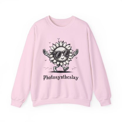 Photosyntheslay - Playful Cartoon Sunflower with Sunglasses Sweatshirt