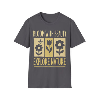 Bloom With Beauty T-Shirt -  Floral Silhouette Design