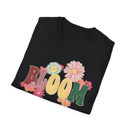 Vintage Bloom T-Shirt - Typography Painting Design