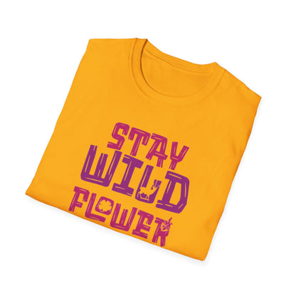 Stay Whild Flower Child T-Shirt –  Vibrant Typography Design