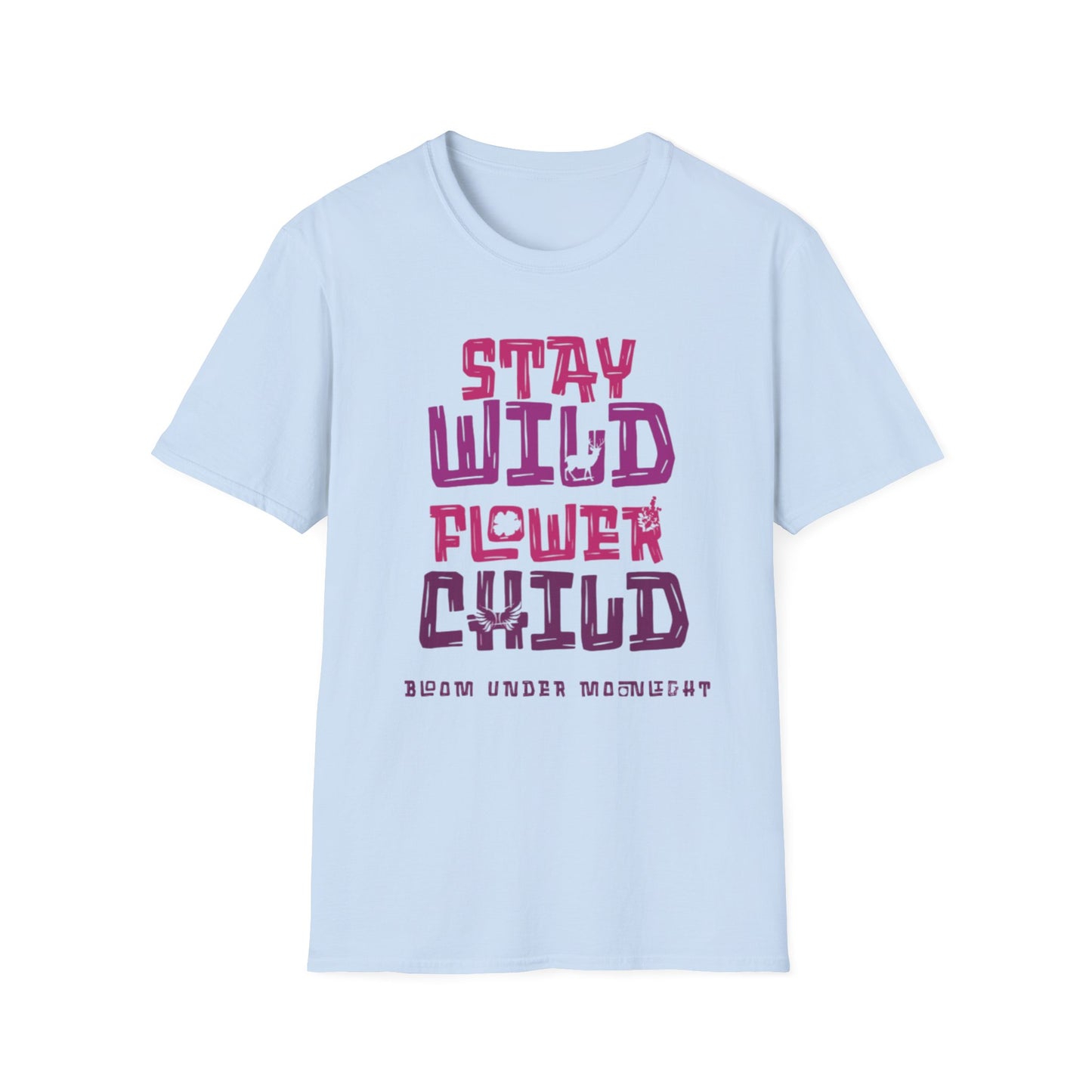 Stay Whild Flower Child T-Shirt –  Vibrant Typography Design