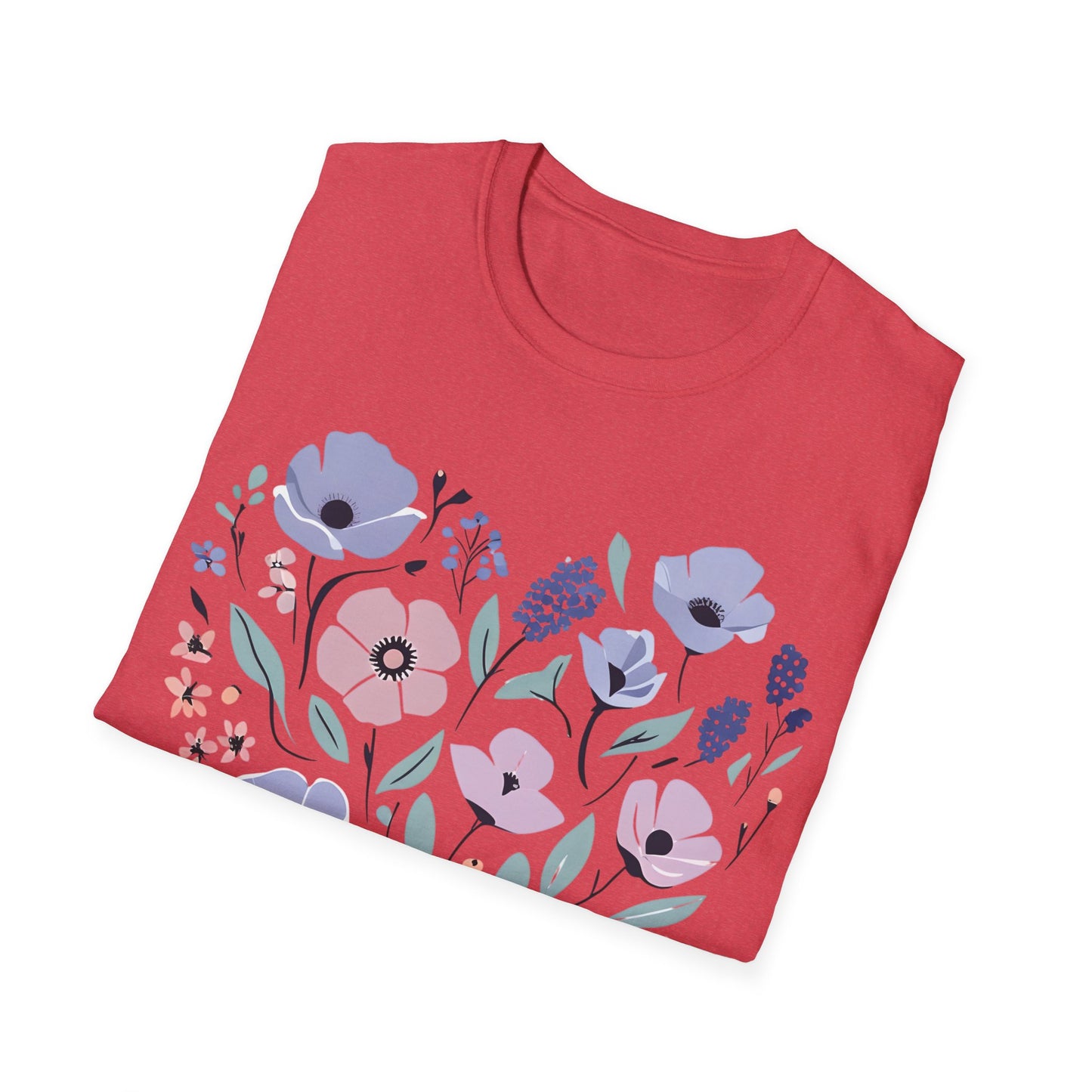Heart Shaped Floral Arrangement T-Shirt -  Pastel Tones Design