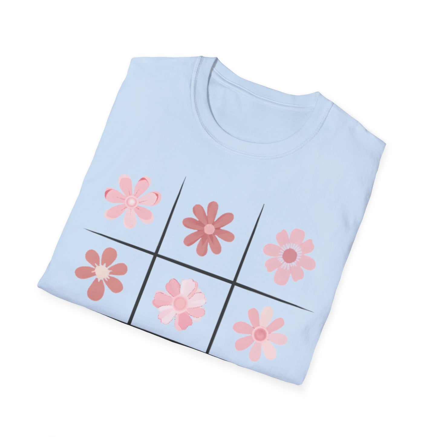 Watercolor Soft Colors Flowers Grid T-Shirt