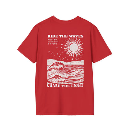 Ride the Waves - Vintage Ocean Waves and Cosmos T-Shirt