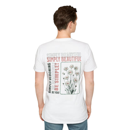 Simply Beautiful Be You T-Shirt - Floral Typography Design