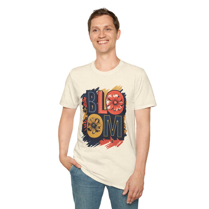 Vibrant Bloom T-Shirt - Typography Bold Design