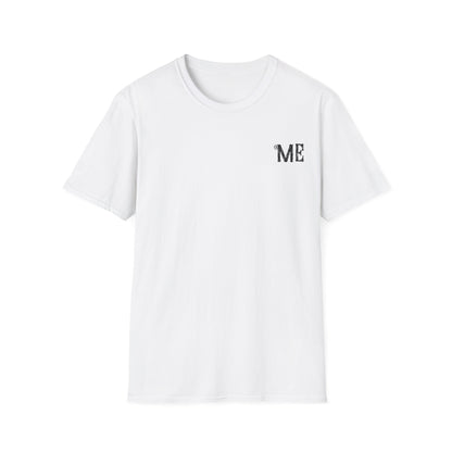 Me But Softer Me But Blooming Another A Quiet Kind of Becoming T-Shirt –  Women Holding Daisy Flower Bouquet Typography Floral Pocket & Back Design
