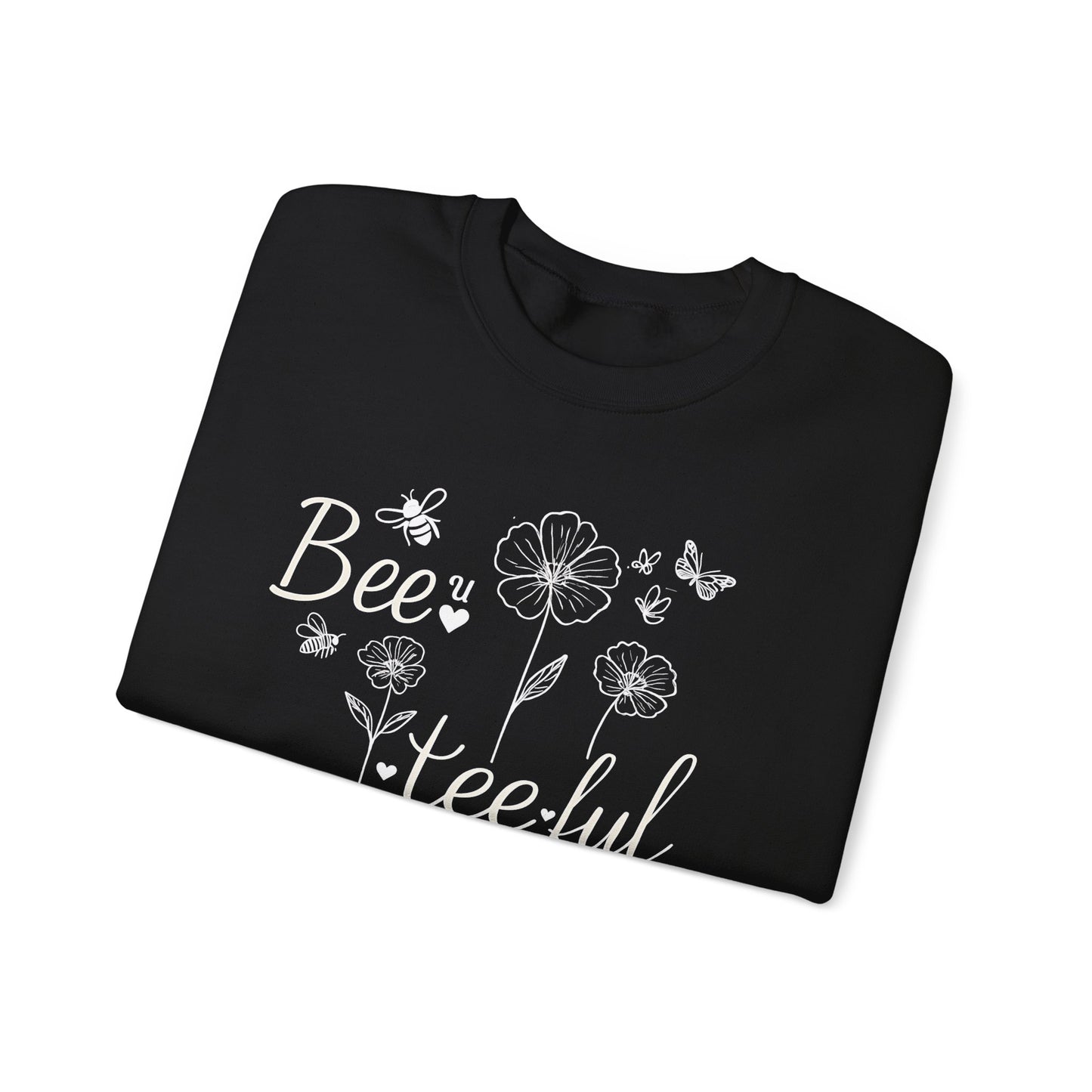 Beautiful – Whimsical Flowers, Bees & Butterflies Playful Sweatshirt
