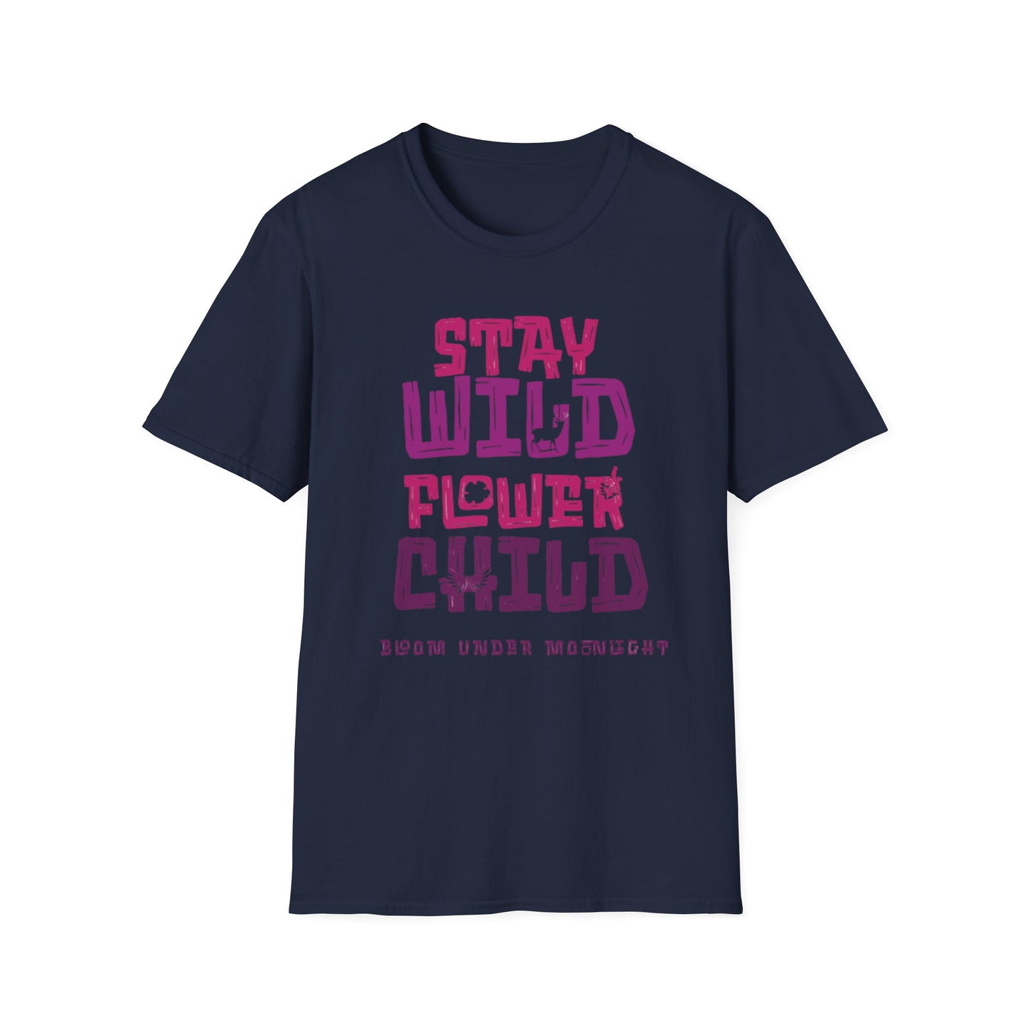 Stay Whild Flower Child T-Shirt –  Vibrant Typography Design