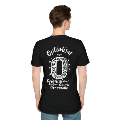 Letter O Flower T-Shirt - Letters Flowers Patterns Front And Back Design