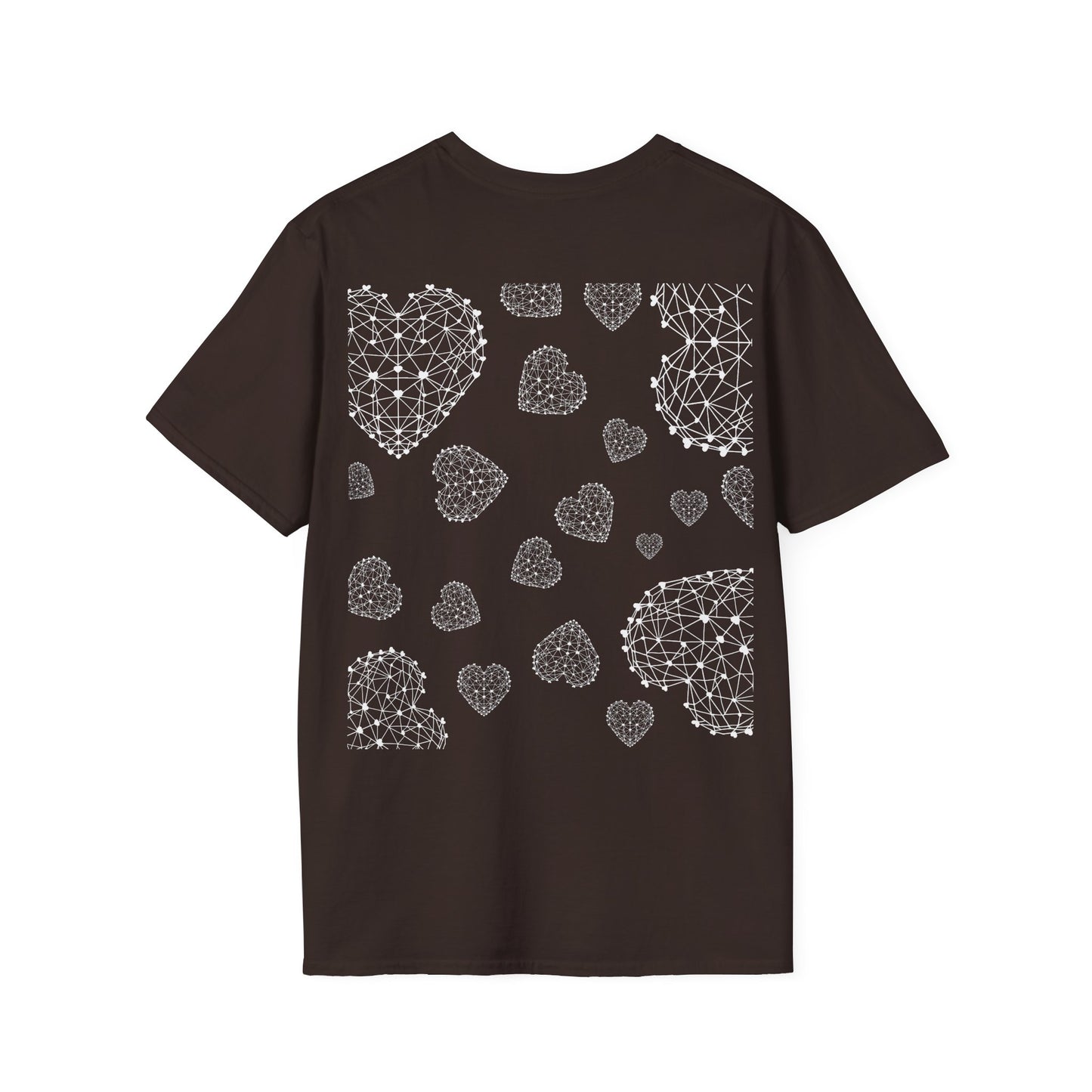 Geometric Wireframe Heart T-Shirt