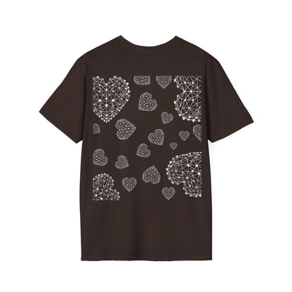 Geometric Wireframe Heart T-Shirt