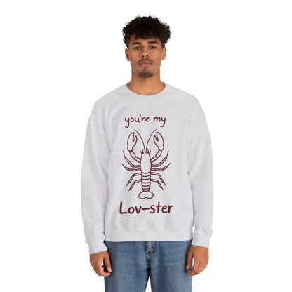 You're My Lov-ster - Minimalistic Lobster illustration Sweatshirt