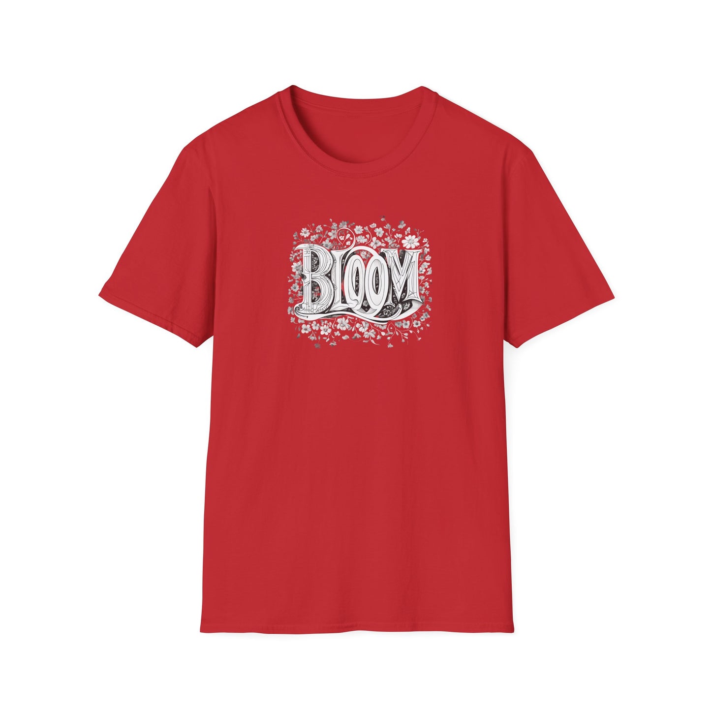 Vintage Bloom T-Shirt - Typography Monochrome Design
