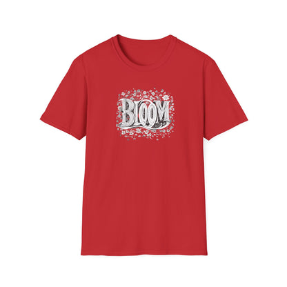 Vintage Bloom T-Shirt - Typography Monochrome Design